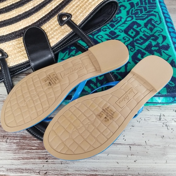 Sam Edelman Oliver Blue Flip Flops - Picture 2 of 5